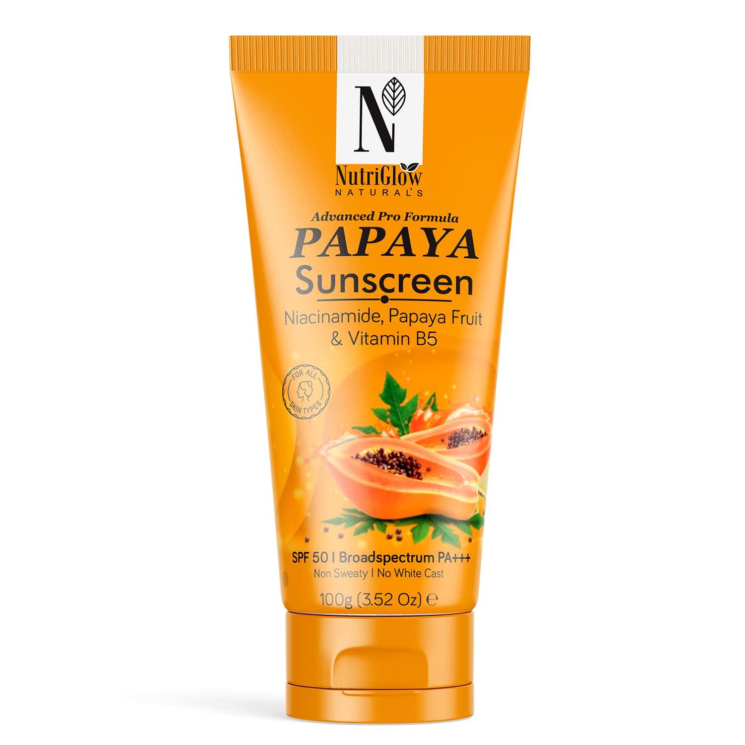 NutriGlow Naturals Papaya Sunscreen SPF 50