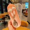 Cute 304 Stainless Steel Forks, Spoons and Chopsticks Cartoon Student and Children's Convenient Tableware Set