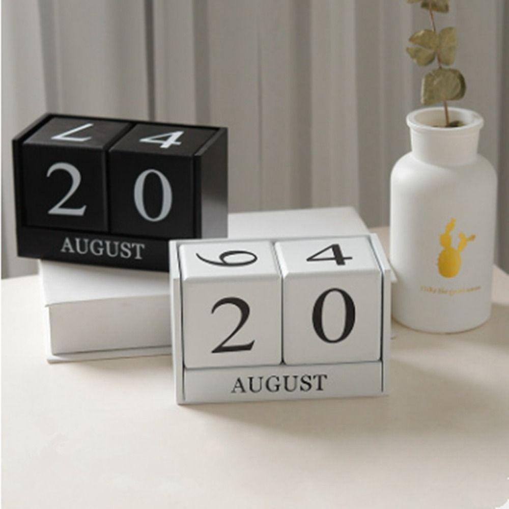 Pastoral Style Building Blocks Calendar Eternal Blocks Cube Calendar  Photography Props