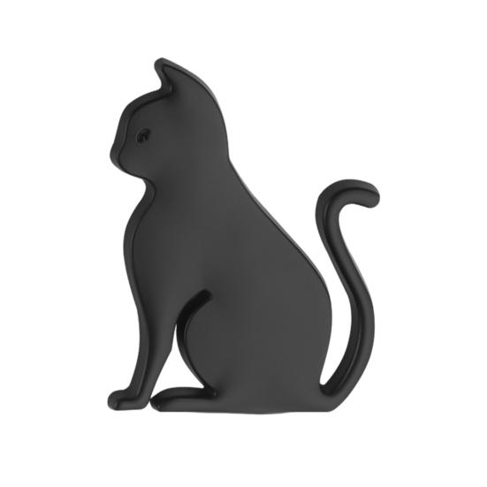 Car Decal Metal Cat 3D Animal Emblem for Scratch Hiding Chrome Finish Zinc Alloy Sticker for Body And Trunk Weatherproof Outdoor Use