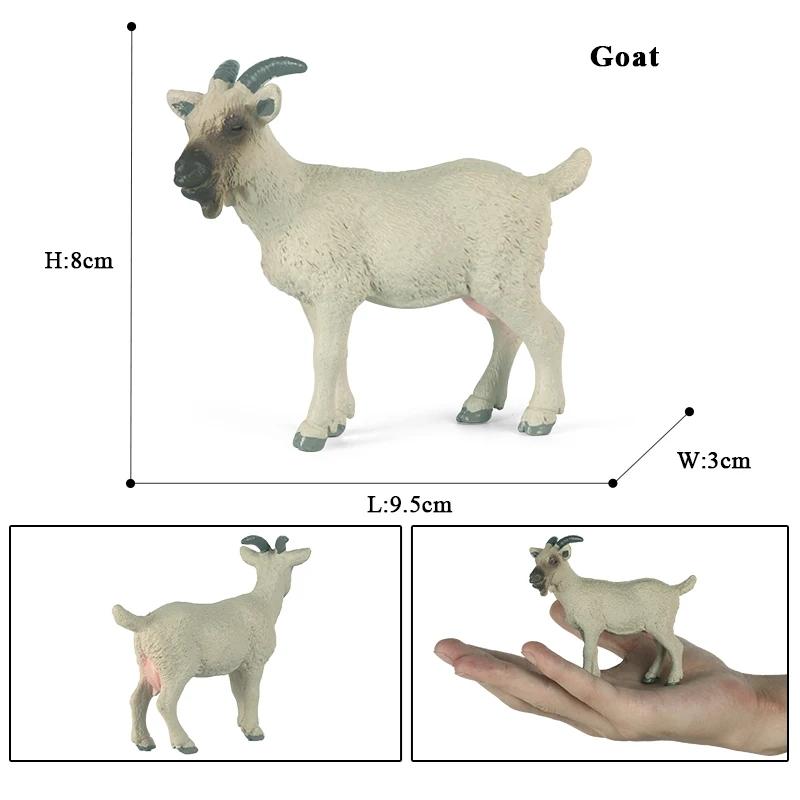 Oenux Clasic Animale de Fermă Simulare Oaie Capră Argali Antilopă Model Figurină de Acțiune Figurine Păsări de Curte Jucărie Drăguță Pentru Copil Cadou