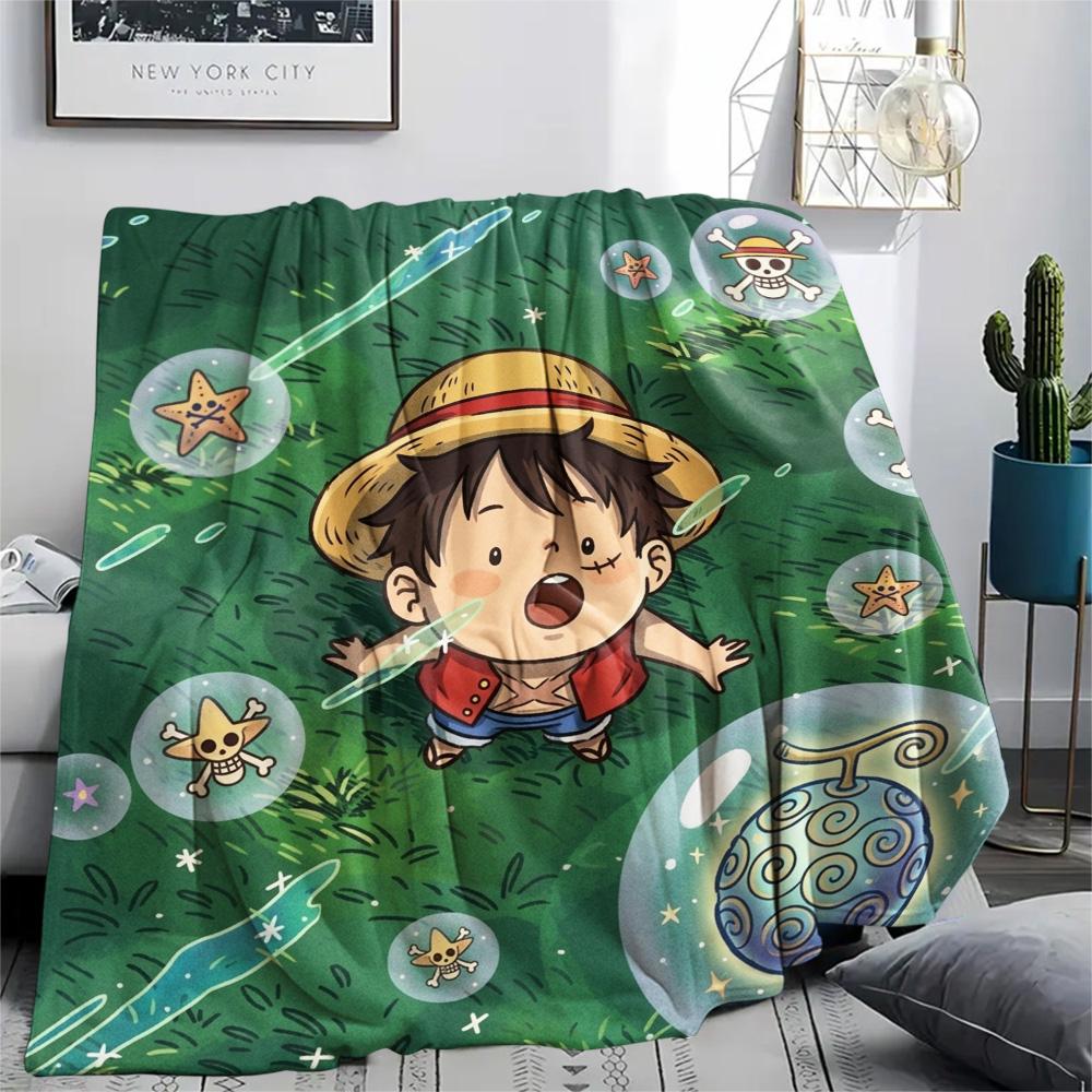 One Piece Luffy Print Flannel Blanket, Ultra Soft High Quality All Seasons Warm Throw, Home Decor Cozy Blanket, Perfect Christmas Gift