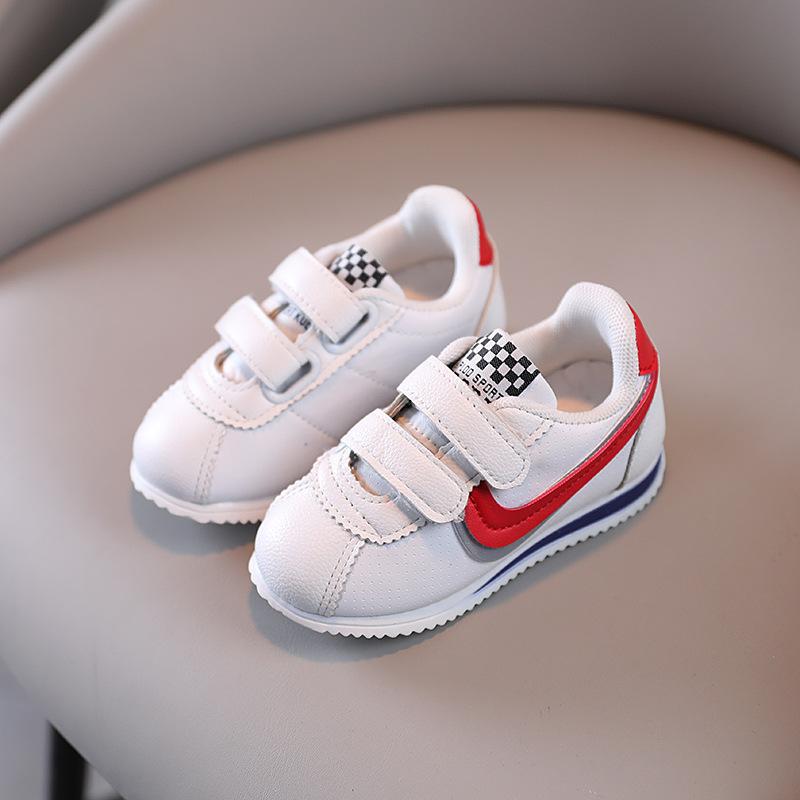 

Дитячі білі туфлі на м якій підошві для хлопчиків, дитяче спортивне взуття, взуття Форреста Гампа, дитячі туфлі для дівчинки, повсякденне взуття для бігу 25 червоний