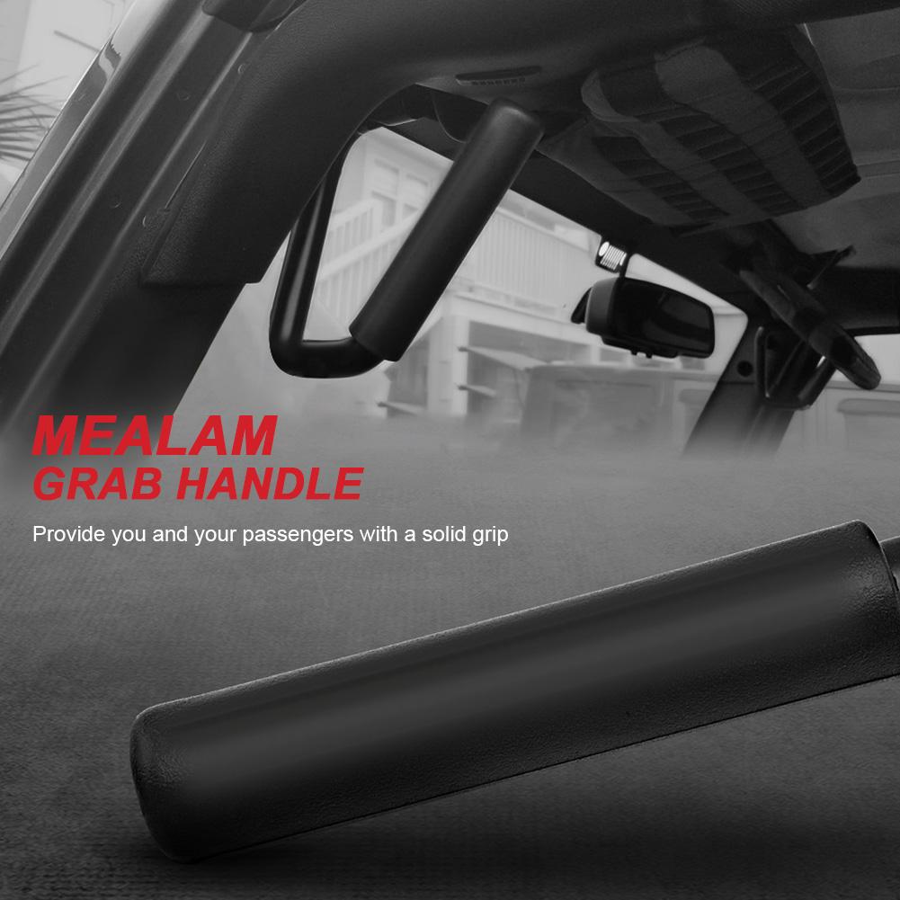 Front Grab Bars Kit Aluminum Alloy Front Grab Grip Handle Bars Fit for Jeep Wrangler JK JKU 2007-2018