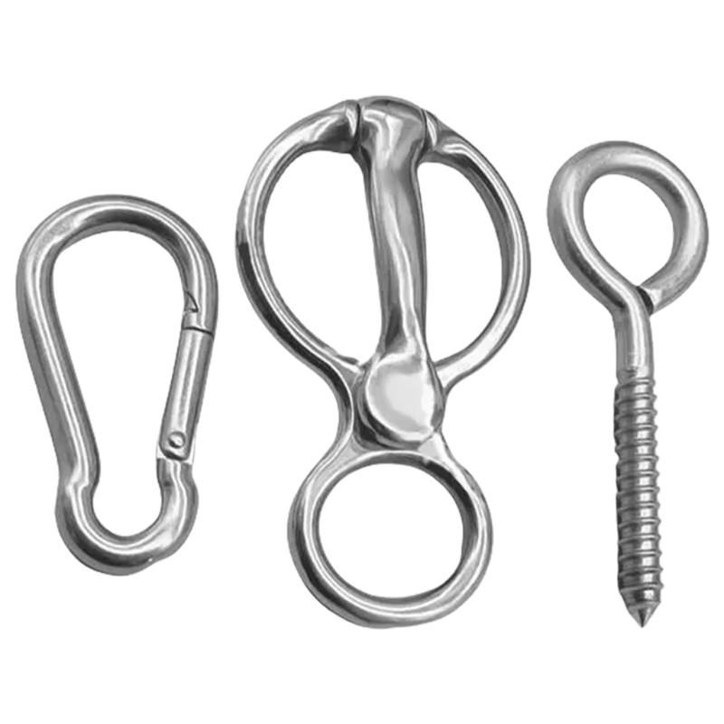 

Stainless Steel Horse Trailer Ties Tension Buckle Tied Rings Equestrian Equipment Horse Rope Buckle Safety Accessory 1
