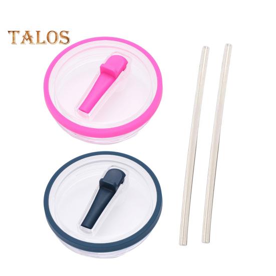 2 sady 40 oz víko sklenice se slámkou pro Stanley Quencher Opakovaně použitelné víko na brčko Náhradní kryt odolný proti stříkající vodě pro cestovní sklenici HydroJug