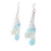 Les Trésors De Lily [J8548] - Opalescent Blue 'Mineralia' Designer Earrings