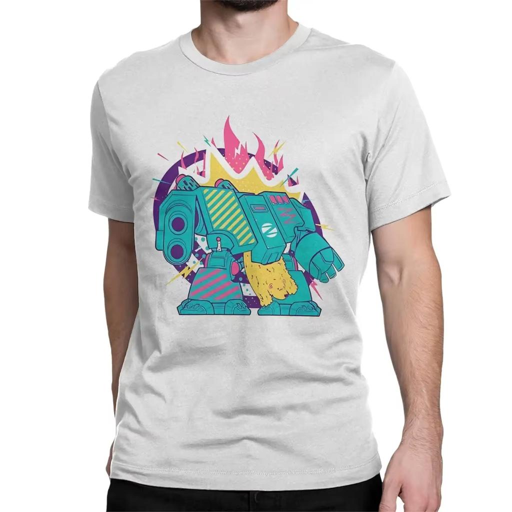 Men's and Women's T-shirts Vintage Cotton T-shirt Khorne Chaos Film W-Warhammer 40k Printed Cotton Short Sleeve T-shirt