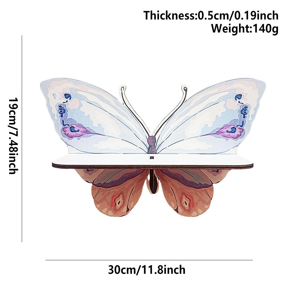 1pc, Bohemian style wall shelf dream butterfly wooden crafts, living room farmhouse bathroom decoration