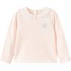 Balabala Girls' Lace Trim Long Sleeve T-Shirt