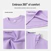 2025 Summer Korean Style Girls' Cotton Ruffle T-Shirt - Round Neck, Short Sleeve, Solid Color, Cute Undershirt.