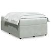 VidaXL Slatted Bed Base and Mattress Light Grey 120x190cm Velvet 3285626