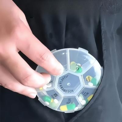 Storage Jewelry Box, Medicine Box, Portable Medicine Pill Organizer, One-week Divided Packaging for Household Use, Toy, Gift Box