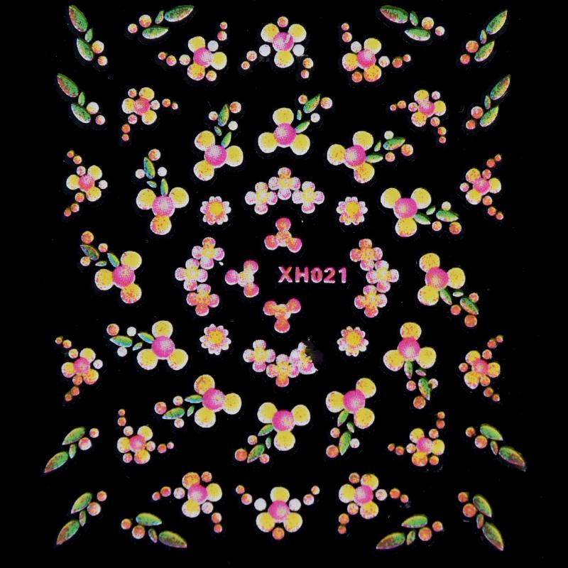 3D Nail Art Transfer Stickers 30 Sheets Flower Decals Manicure Decoration Tip