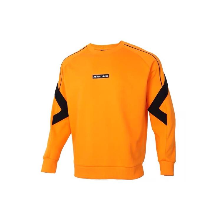 New Balance Men s New Balance Athleisure Casual Sports Contrasting Colors Round Neck Pullover Yellow AMT11326-PKN S