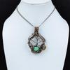 Tree Of Life Variscite Pendant Copper Wire Wrapped Pendant Variscite Jewelry Handmade Gemstone Pendant Wedding Gift Copper Wire Wrap Jewelry