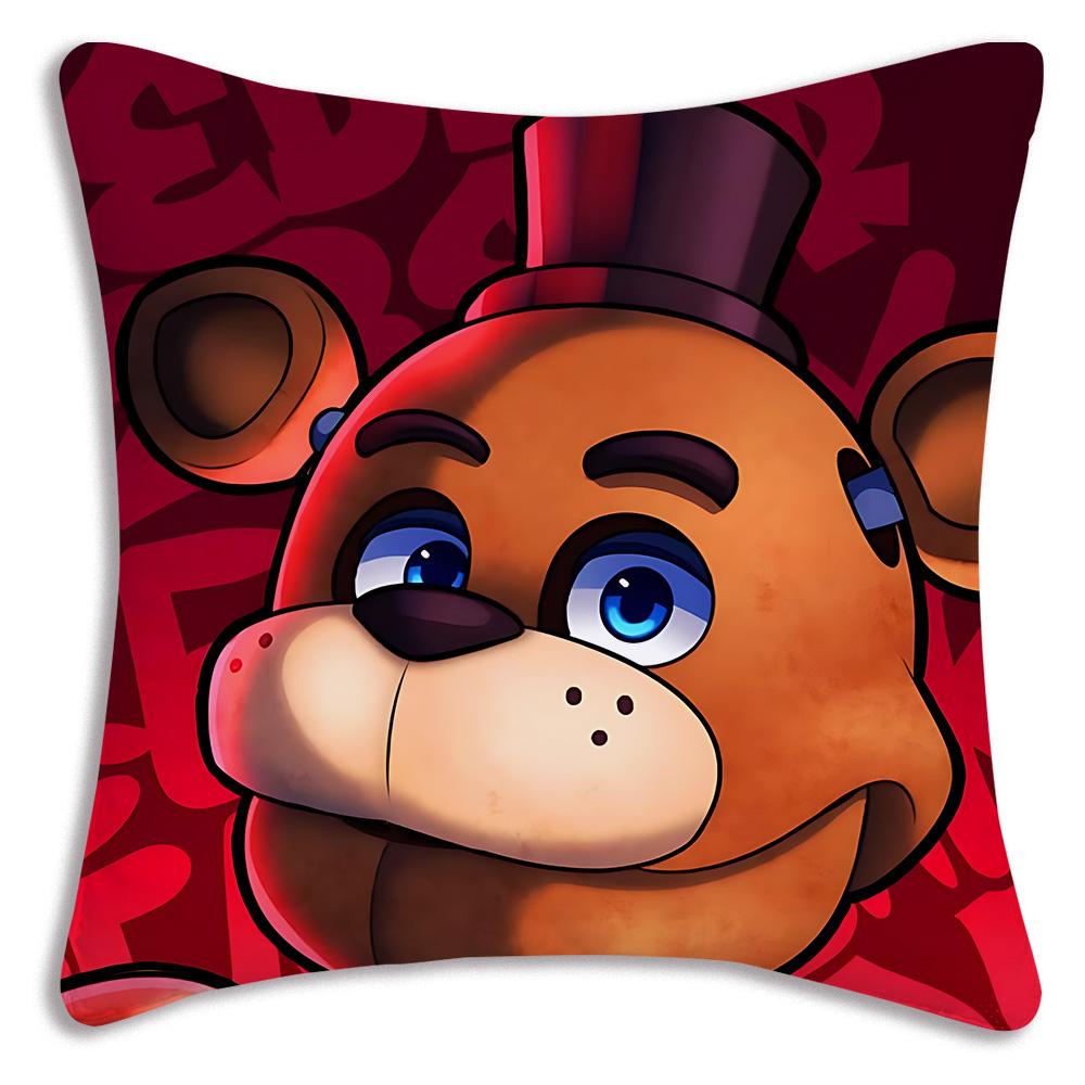 Anime F-Fnafs Boy Pillow Covers Cartoon Sofa Decorative Home Double-sided Printing Short Plush Cute Cushion Cover