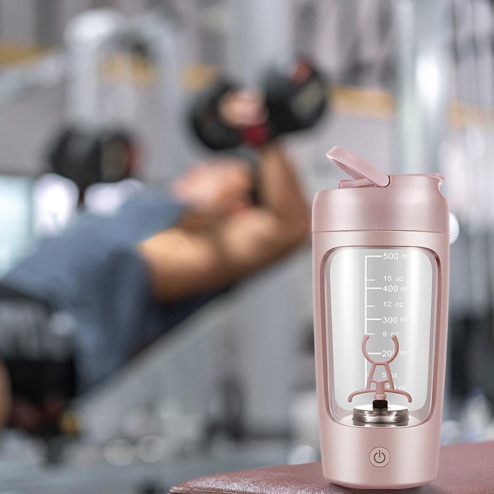 Electric Protein Shaker Bottle with Handle Gym Sport Water Bottle BPA Free Mixing Cup for Fitness Gym Workout for Men and Women