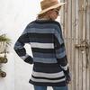 Oversize Women Loose Stripe Sweatshirt Sweater Round Neck Tshirt