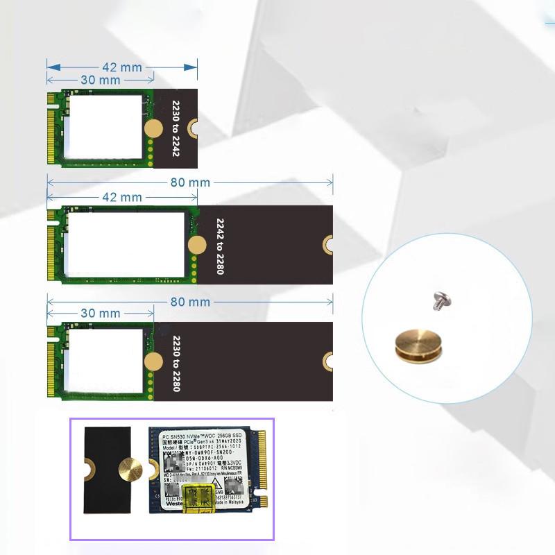 M2 Solid State Drive Adapter M2 2230 To 2242 2230 To 2280 2242 To 2280 Converter Card Extension Bracket Transfer Card Adapter
