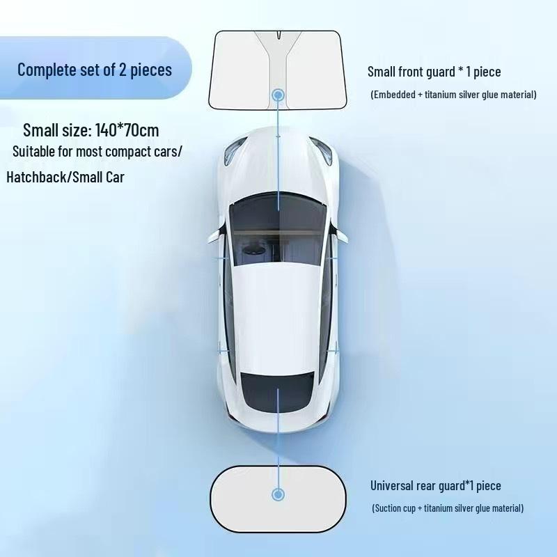 Silver-Coated Anti-Glare Car Sunshade Umbrella for Front and Side Windows
