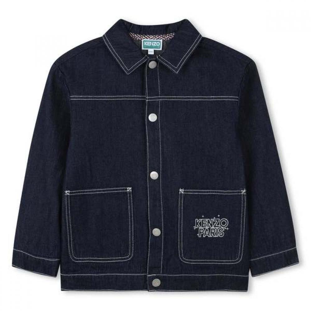 Kenzo Kids Denim Jacket Galaxy Embroidered Z256 F W Z256aFj111 Indigo/12Age_150CM