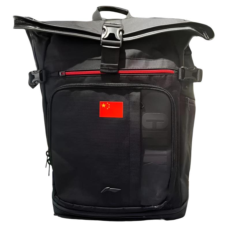 Li Ning Fashion Versatile Simple Large Capacity Backpack Unisex Backpack Black ABSV483-1 Black
