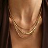 4pcs Set Hip-hop Punk Stainless Steel Snake Bone Chain Multiple-layered Collar Necklace for Men Women Party Fashion Jewelry Gift