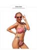 European & American Flag Bikini Set - Push-Up, Split Style Women's Swimsuit