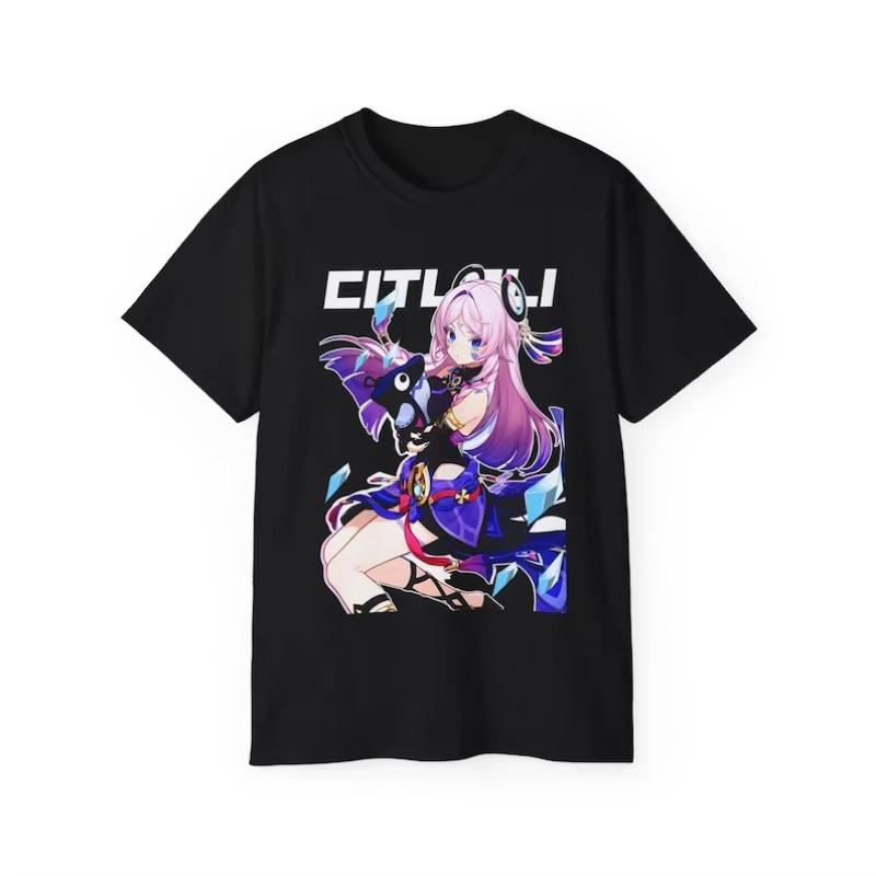 

Цитлали Genshin Impact Футболка Фанат Летняя Мода Круглый вырез Удобная Дышащая Прохладная Мужская и Женская Одежда Топы Футболка M