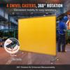 Welding Screen with Frame, 6' x 8' Welding Curtain Screen, Flame-Resistant Vinyl Welding Protection Screen on 4 Swivel Wheel (2 Lockable), Moveable &