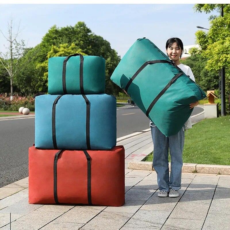 Large Capacity Storage Bag Portable Dustproof Moistureproof Quilt Clothes Closet Bed Sheet Packing Storage Organizer