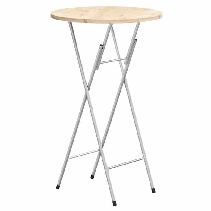 VidaXL Folding Bar Table Legs Silver 45x53x108 Cm 288464