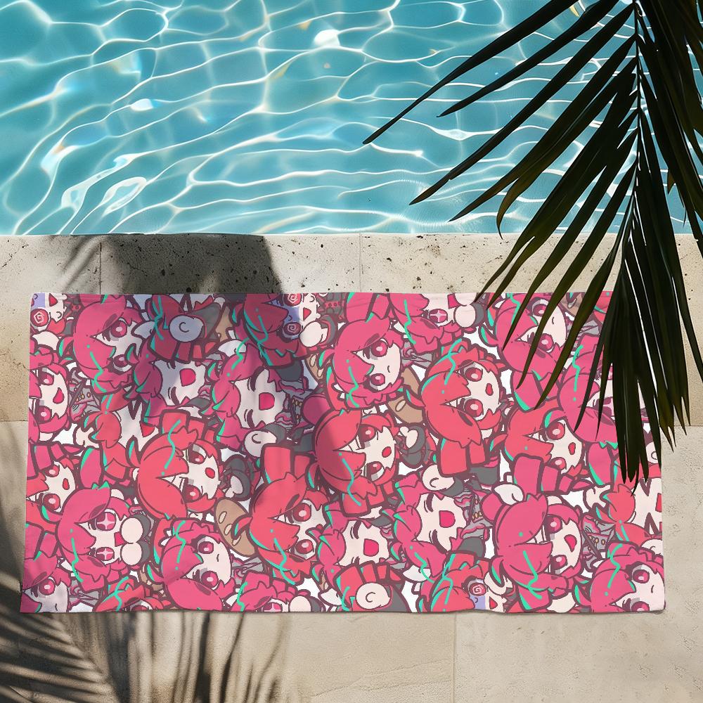 Anime Kasane Teto cute kawaii cartoon Towel Quick Drying Beach Towels Are Suitable For Swimming Pools Camping Yoga And The Gym