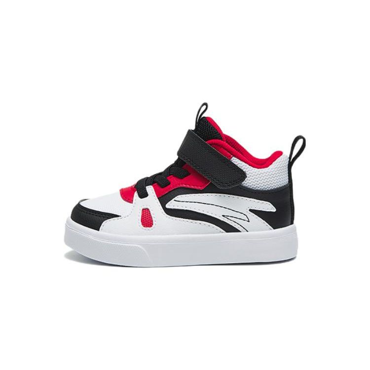 Anta Casual Versatile High-Top Skate Shoes Baby Sneaker White Black Red A312240075-3