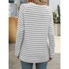 Women's Fashion Casual Spring Fall Stripe Print Long Sleeve O-Neck Blouses & Shirts