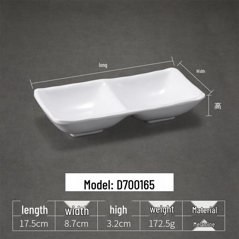 Piattini da Salse in Melamina a Doppio Scomparto Naiduo (10-Pack)