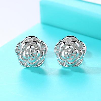 Kamelie Ohrstecker Weibliche Romantische Elegante Blume Ohrringe Beliebte Produkte Kleine Frische Koreanische Version Nische Design Zubehör