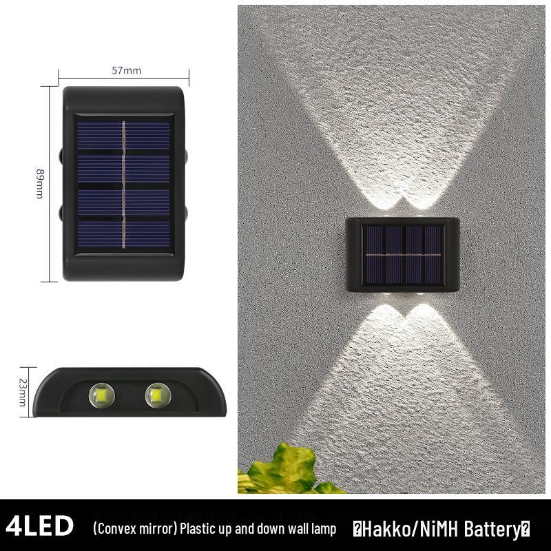 New Up and Down Solar Luminous Wall Lamp for Outdoor Courtyard and Garden Decor