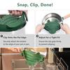 Li&Zhao Clip-on Strainer - Fine Mesh Strainer, Pasta Strainer, Pot Strainer, Foldable Colander, Food Strainer for Kitchen (Green)