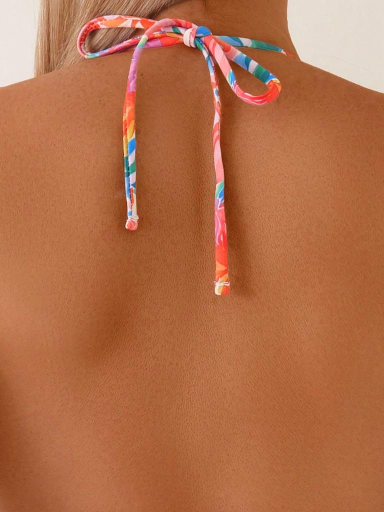 Print Two Piece Bikini Fashion Sexy For Beach And Hot Spring Holiday