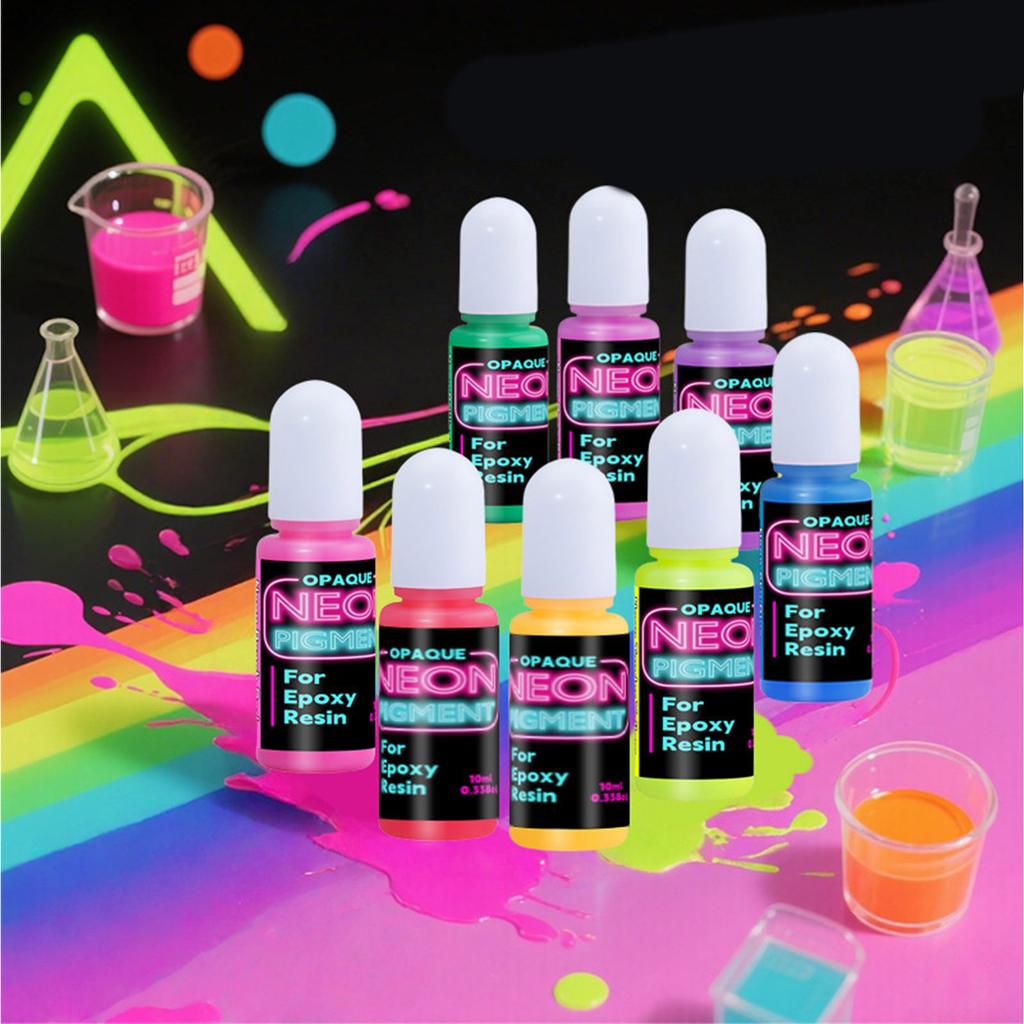 Thick Resin Coloring Pigment High Concentration UV Stable Dye with Cap Bottle 10ML Capacity Suitable for Art