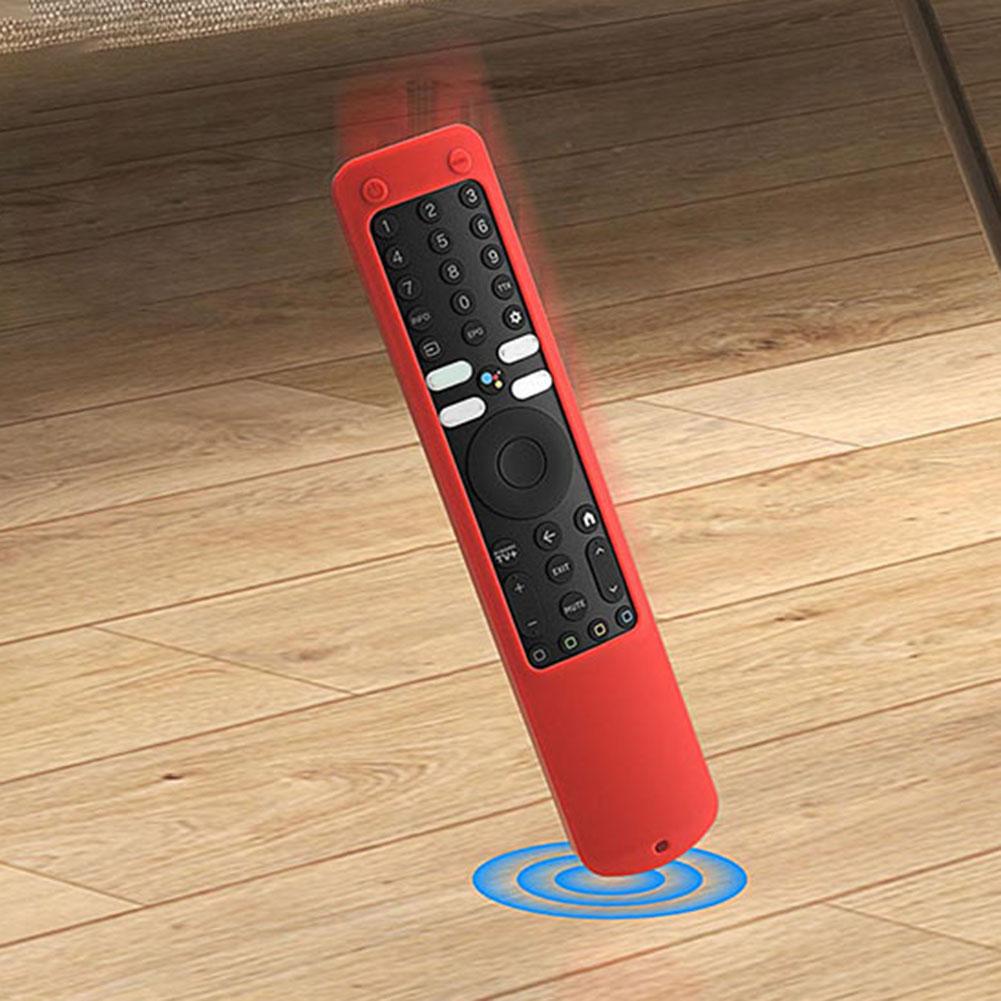 Silicone TV Remote Cover Anti-slip Protective Case Anti-Scratch Protective Skin Sleeve with Anti-lost Lanyard for Xiaomi XMRM-ML