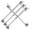4 Pcs Air Pressure Rod Cabinet Furniture Hydraulic Support Rods Piston Silver Pneumatic Lift