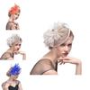 Women's Elegant Feather Headband Aliceband Hat Wedding Fascinator