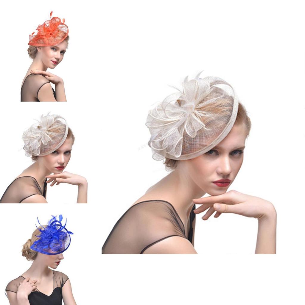 Women's Elegant Feather Headband Aliceband Hat Wedding Fascinator
