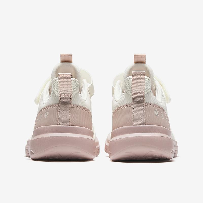 Anta Kids Vitality Simple Versatile Lightweight Shock Absorption Low-Top Running Shoes Kids Sneakers White Pink A22435568-4