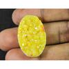 20X30X07MM Yellow Sugar Druzy Agate Oval Healing Loose Gemstone 21Cts. SK-4293