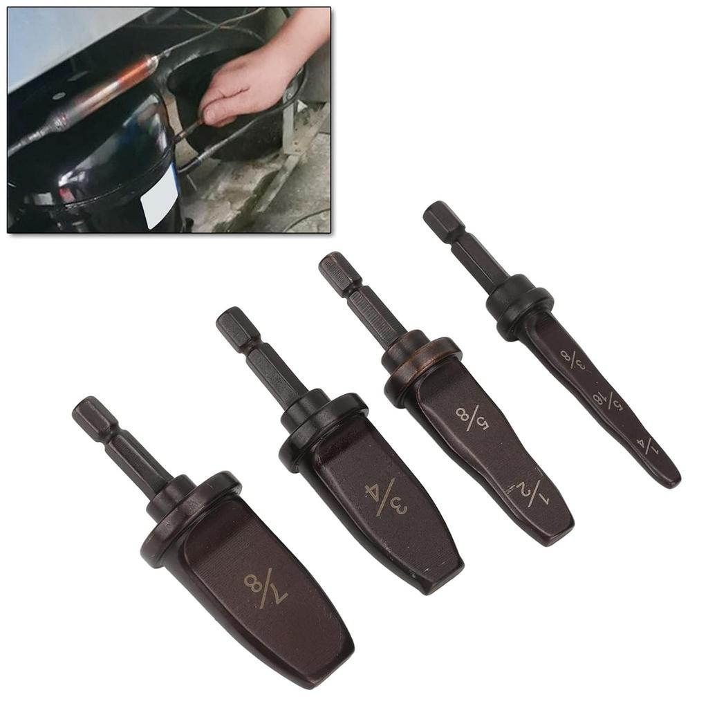 Pipe Tube Expander, High Carbon Steel Electric Swagging Tool Drill Bit, Air Conditioning Copper Pipe Expander 1/4", 5/16", 3/8", 1/2", 5/8", 3/4",