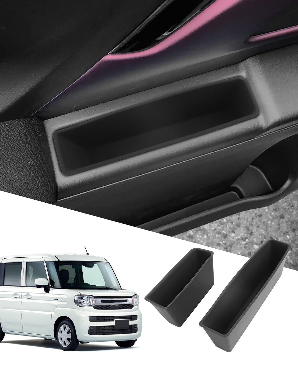 [SXCY] Коврик-поддон для Suzuki Spacia 3-го поколения MK54S MK94S, поддон в нишу, дверца автомобиля Pair  Spacia/Spacia Custom MK54S